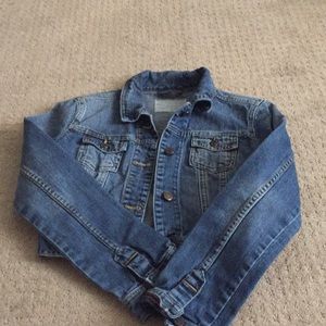 Aeropostale Blue Jean Crop Jacket